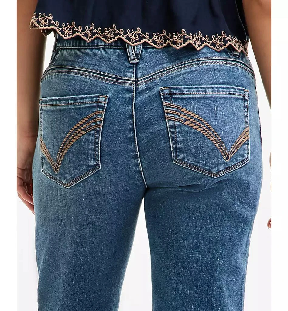Democracy Women's "Ab" Solution Skimmer Frayed Cropped Jeans 6