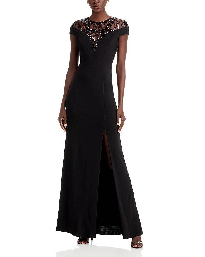 Adrianna Papell Embellished Illusion-Yoke Gown 3
