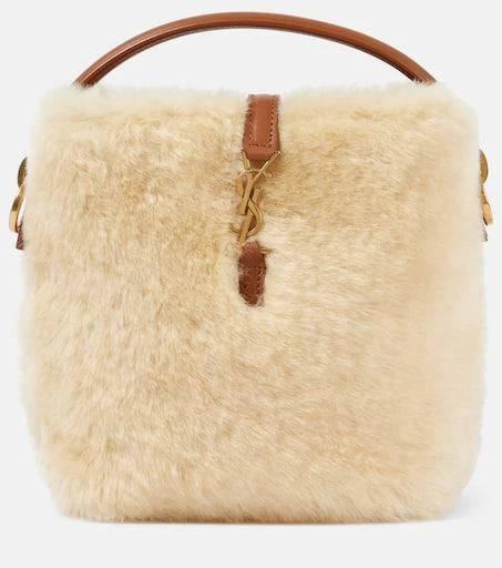 Yves Saint Laurent Le 37 Mini shearling bucket bag 1