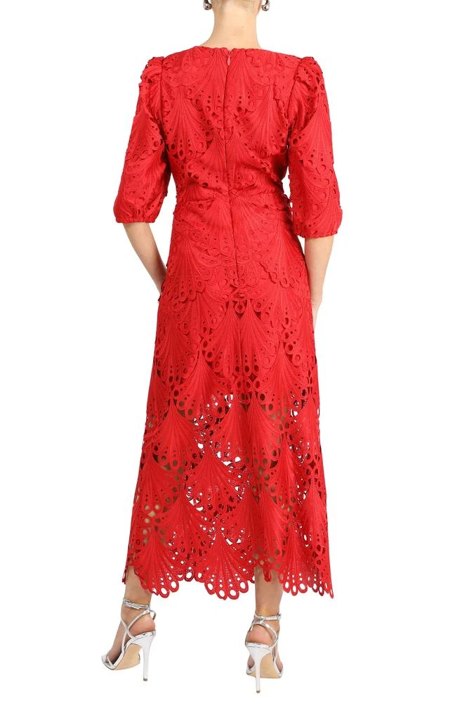 Adelyn Rae Kinsley Puff Sleeve Lace Midi Dress 2
