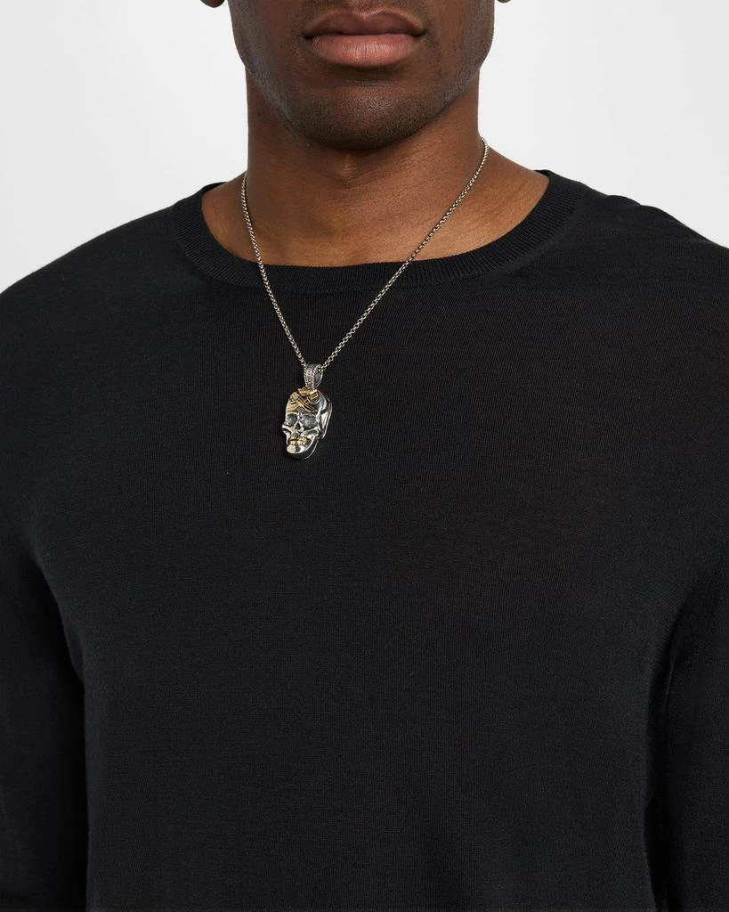 Konstantino Men
s Hydra Sterling Silver and 18K Gold Skull Pendant 2