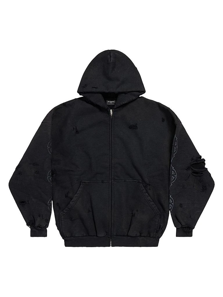 Balenciaga Paris Moon Outerwear Zip-Up Oversized Hoodie 1