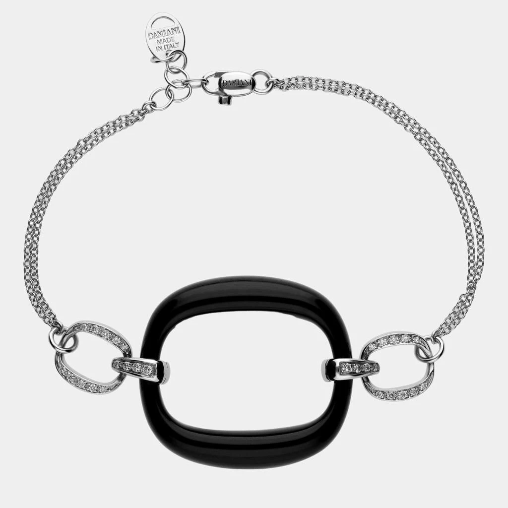 Damiani Damiani 18K White Gold, Black Onyx and Diamond Statement Bracelet 1