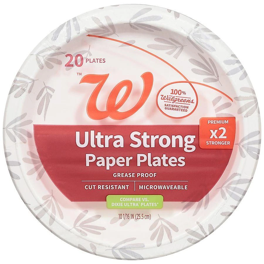 Walgreens Ultra Strong Paper Plates 10 1/16 in