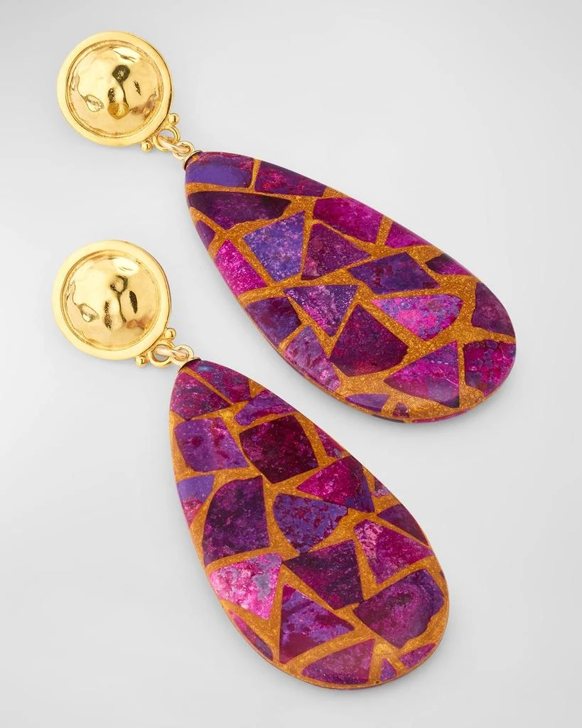 Devon Leigh Copper-Infused Purple Turquoise Drop Earrings 3