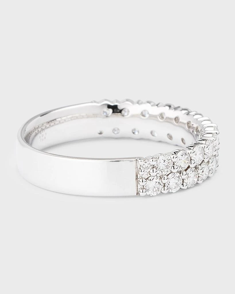 Memoire 18K White Gold Paramount Diamond 2 Row Band, Size 8, 1.03tcw 4