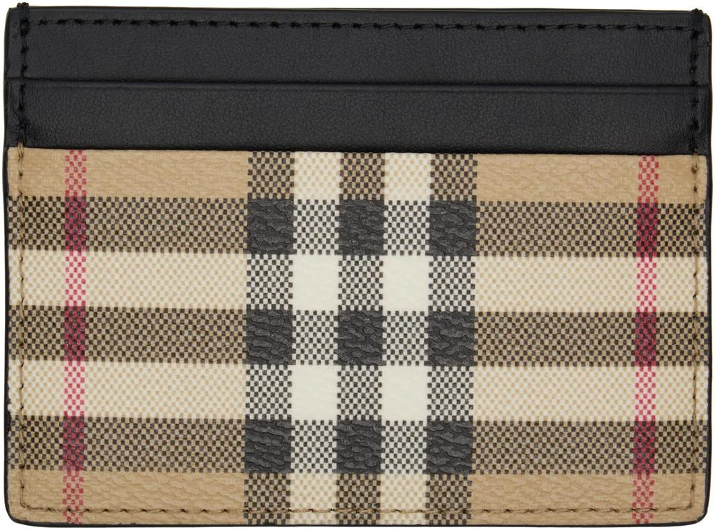 Burberry Beige Check Card Holder