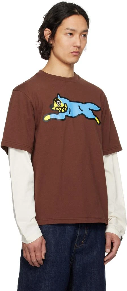 Icecream Brown Running Dog Layered LS T-shirt 2