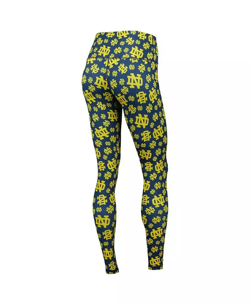 ZooZatz Women's Navy Notre Dame Fighting Irish Team Stacked Mascot Leggings 3