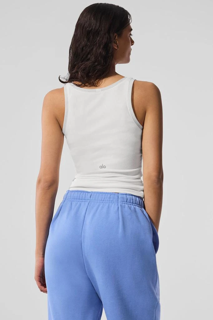 Alo Ribbed Mesh Secret Tank - White 3
