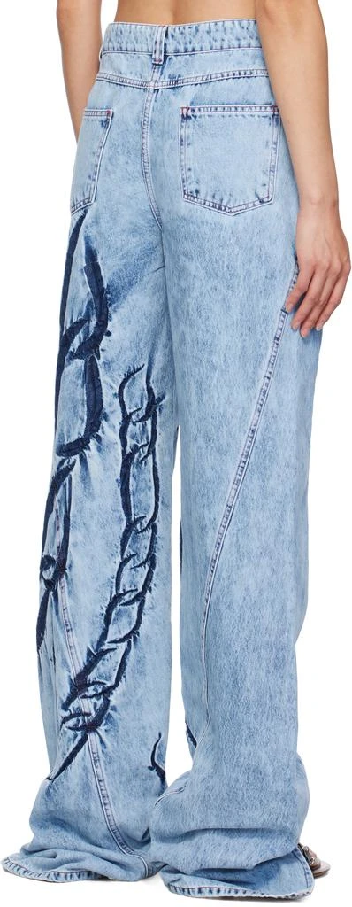 Masha Popova Blue Boyfriend Spiral Chains Jeans 3