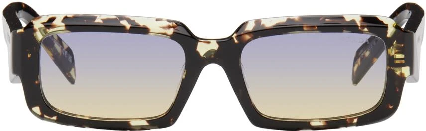 Prada Tortoiseshell Rectangular Sunglasses 1