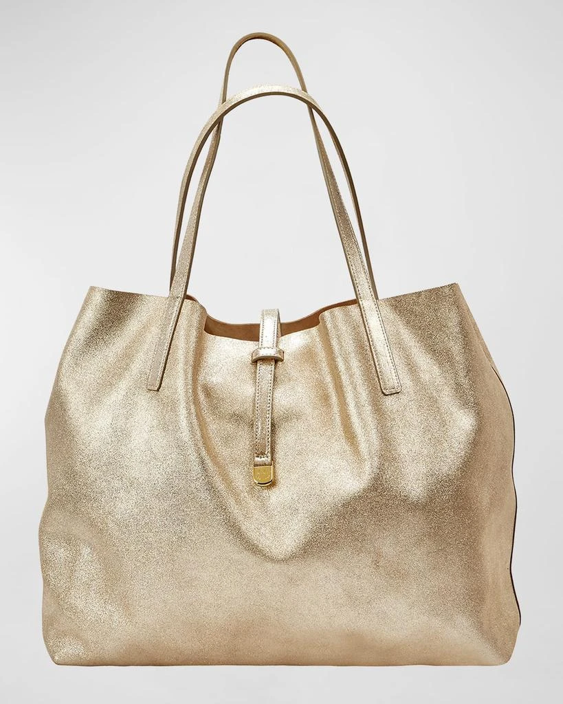 Gigi New York Luna Metallic Mixed Leather Reversible Tote Bag 1
