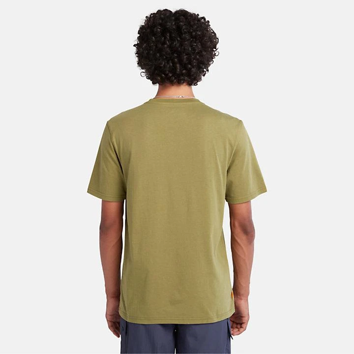 Timberland Modern Wash Brand Carrier Tee for Men in Dark Green 5