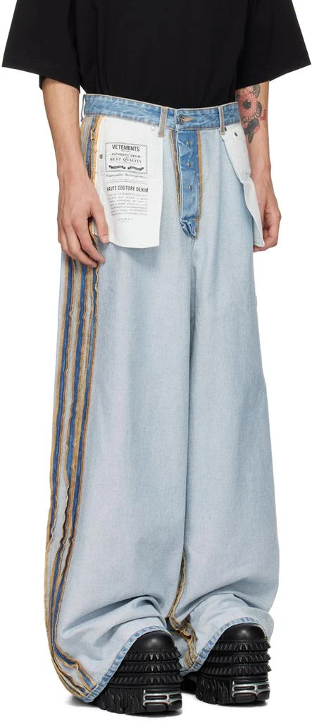 Vetements Blue Inside Out Big Shape Jeans 2
