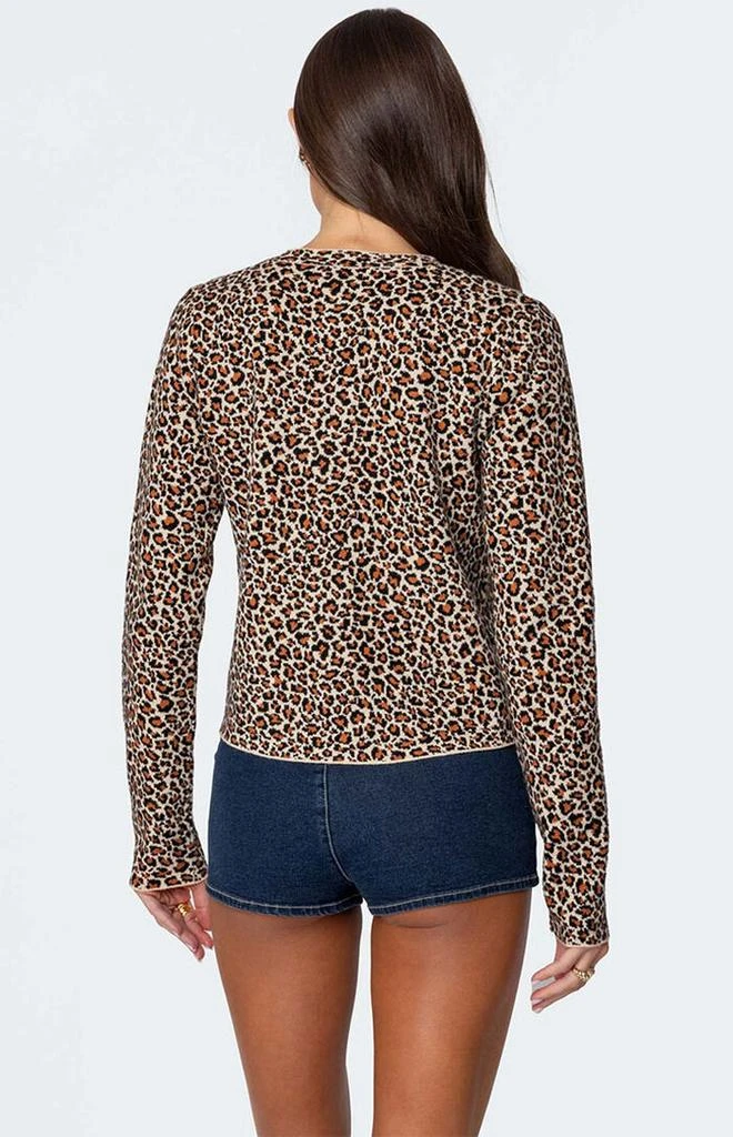 Edikted Leopard Printed Knit Cardigan 5