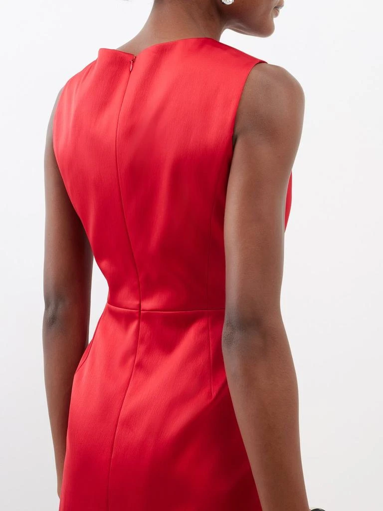 Carolina Herrera Cape overlay satin mini dress 4