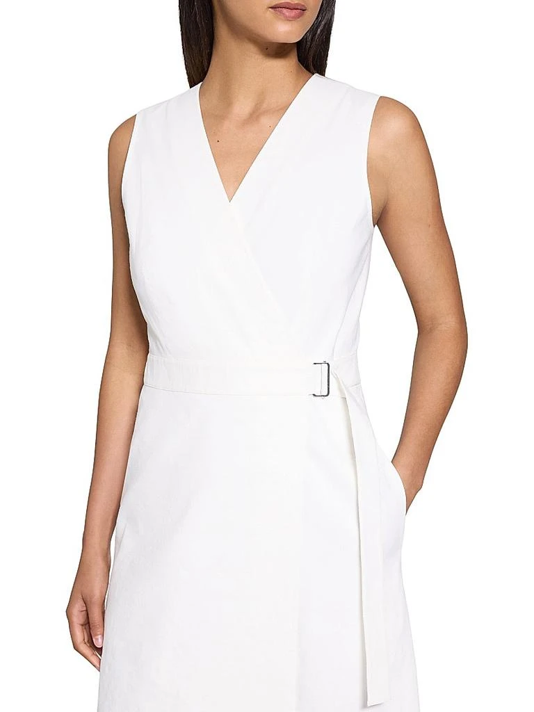 Shop Sleeveless Fit& Flare Wrap Dress on Sale at BeyondStyle – Get