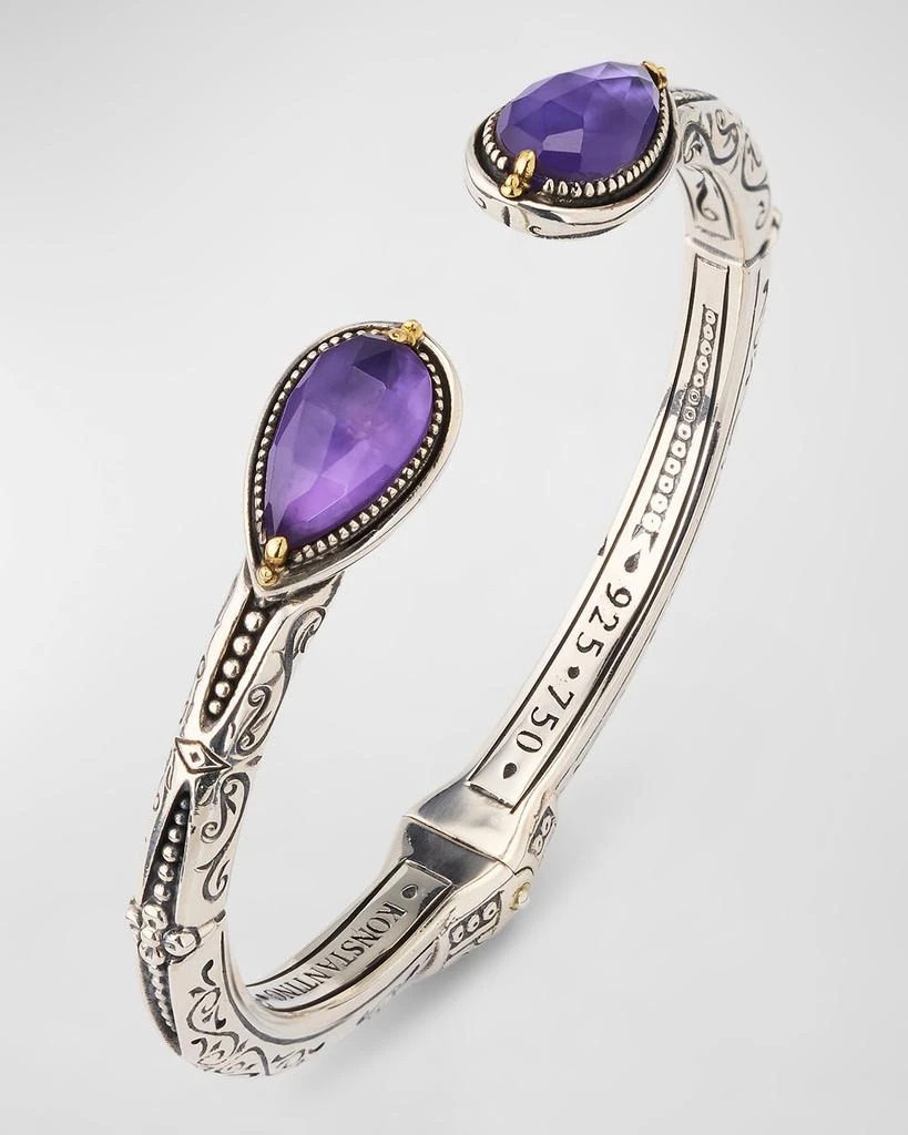 Konstantino Gen K 2 Silver and 18K Gold Rock Crystal Bracelet 3