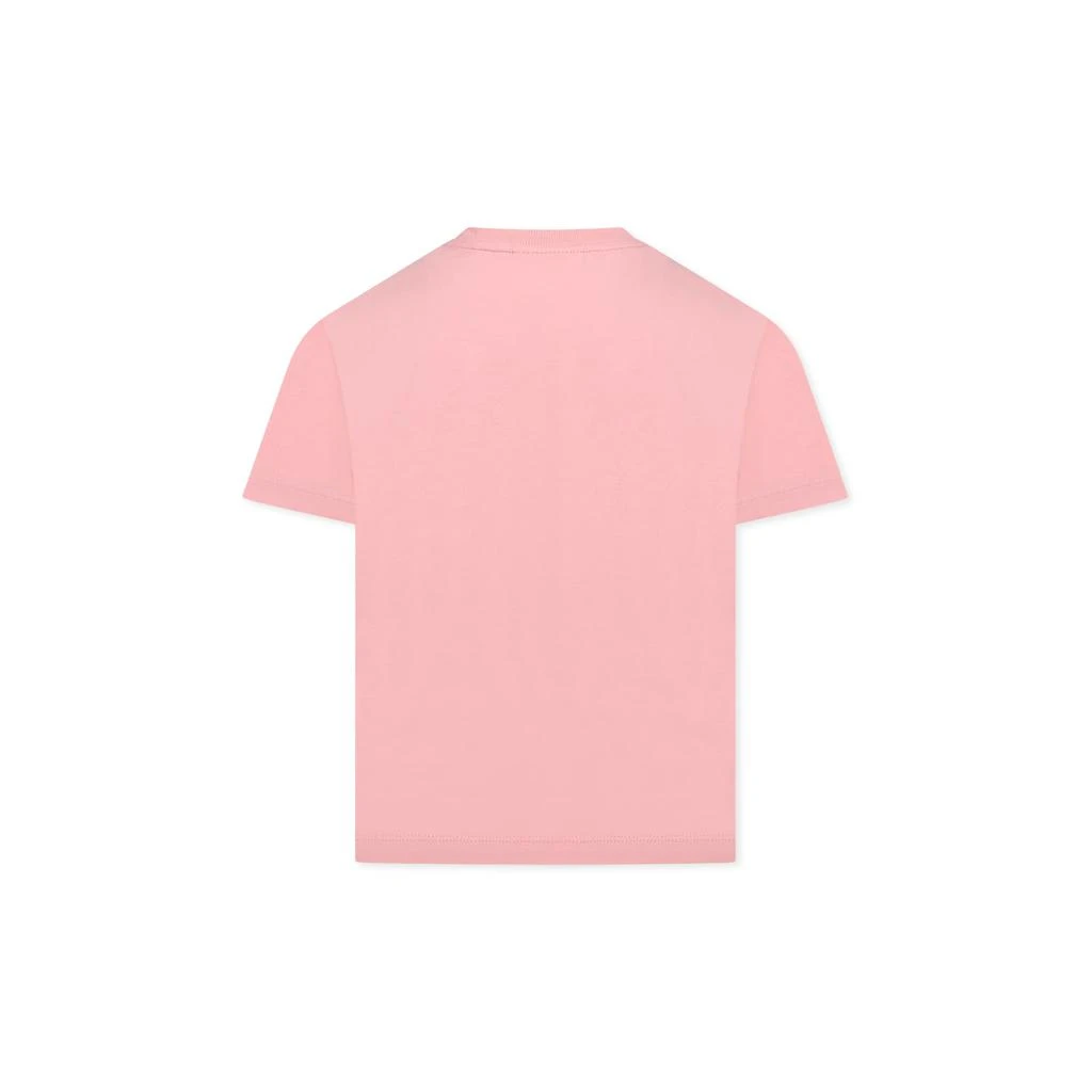Off-White Pink T-shirt For Girl With Logo 2