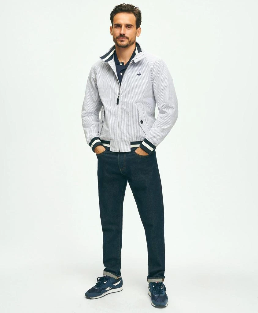 Brooks Brothers Harrington Jacket in Cotton Seersucker Jackets