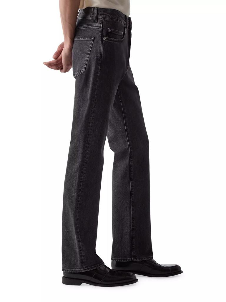 BLK DNM Washed-Denim Mid-Rise Straight-Leg Jeans