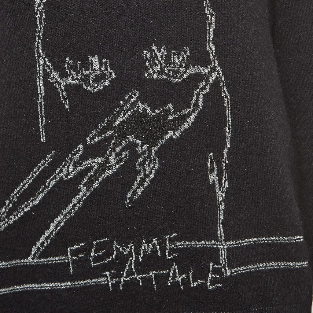 Yves Saint Laurent Saint Laurent Black/Metallic Femme Fatale Wool Blend Sweater L 3