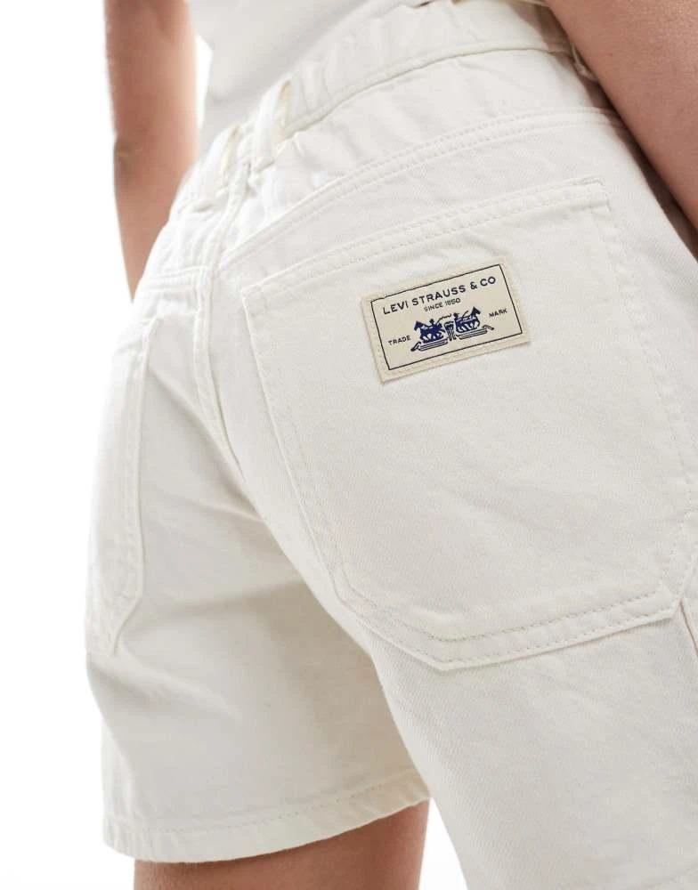 Levi's Levi's denim carpenter shorts in white 3