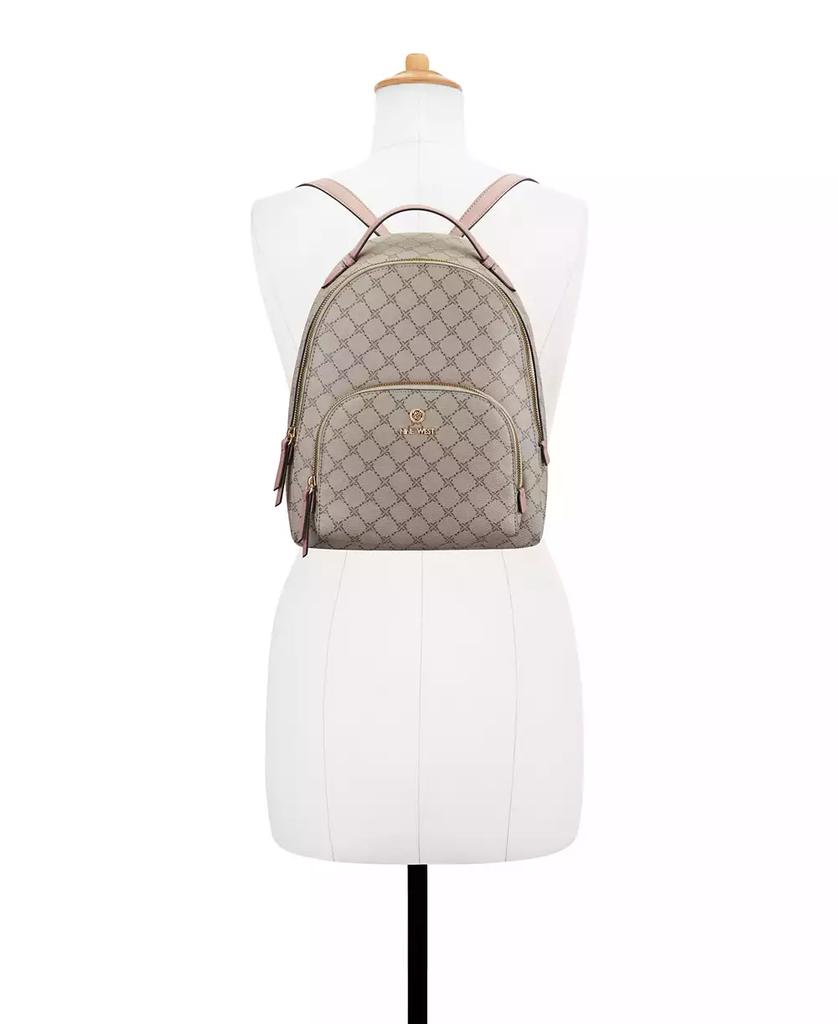 Nine West Siera Medium Dome Backpack Beige logo dusk Luggage Travel BeyondStyle