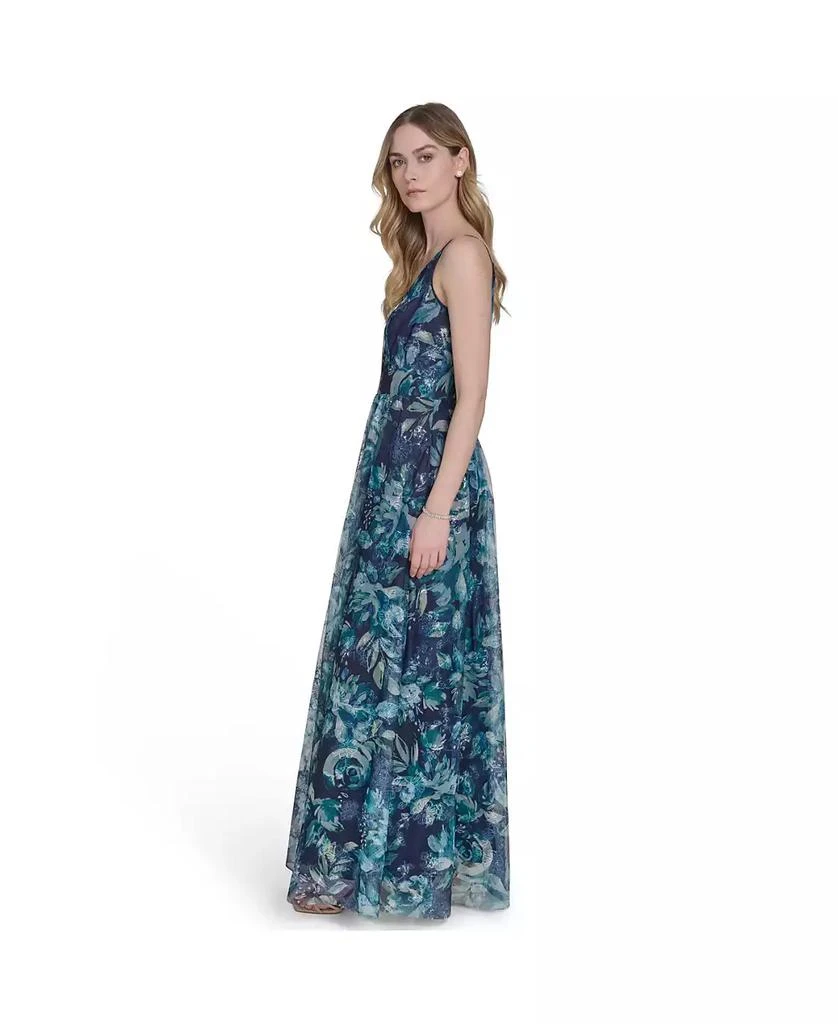 Eliza J Women's Embroidered Sequined Sleeveless Ball Gown 3
