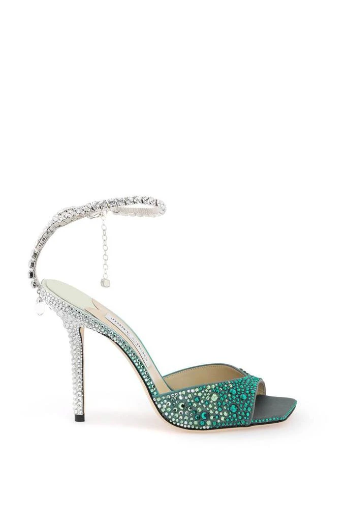 Jimmy Choo saeda 100 sandals with degradé crystals 1