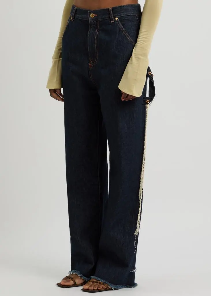 DARKPARK Lisa pearl-embellished straight-leg jeans  2