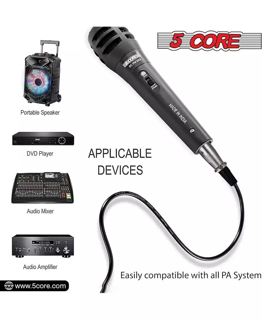5 Core Microphone XLR Dynamic Karaoke Singing Handheld Microfono Professional Vocal DJ Music Mic - 2PCS 3