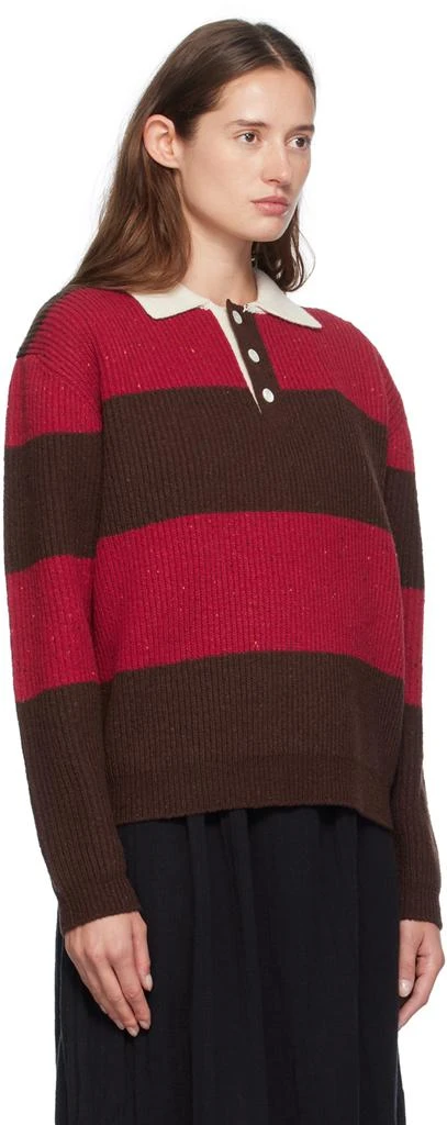 Dunst Red & Brown Chunky Polo 2