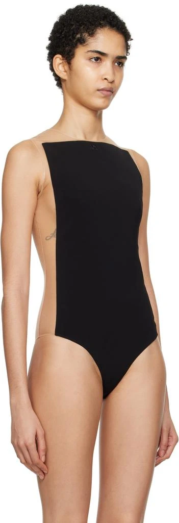 Courrèges Black & Beige Illusion Bodysuit 4