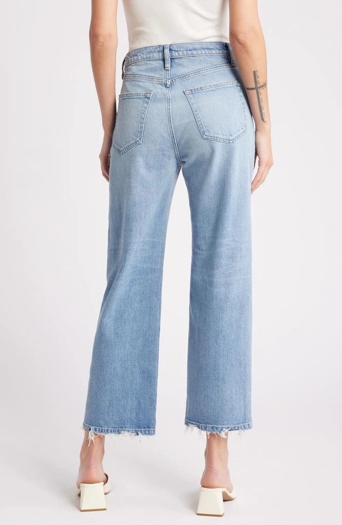 FRAME Le Jane Fray Hem Ankle Wide Leg Jeans 2