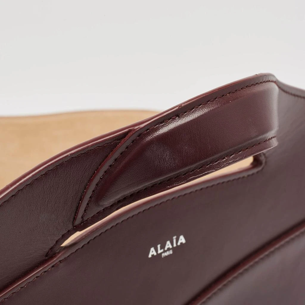 Alaia Alaia Burgundy Leather Large Khaima Tote 9