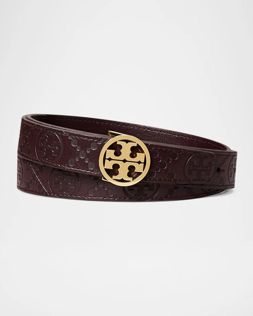 Tory Burch Miller T-Monogram Leather Belt 1