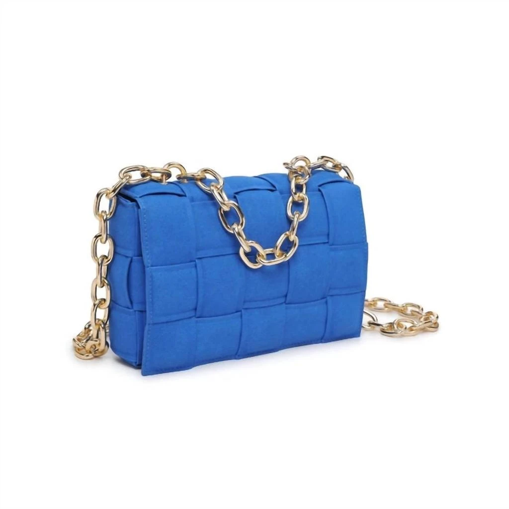 Urban Expressions Women's Ines Woven Shoulder Crossbody Bag In Royal Blue 2