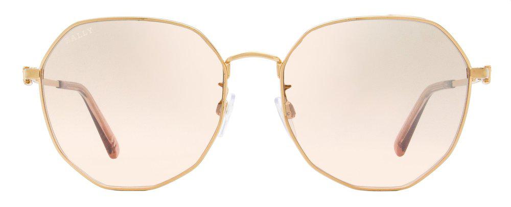 Bally スクエアフレムサンクラス BY0034H 42F Bally BY0034-H 42F 53_21 Shiny Brick Red Squared Sunglasses