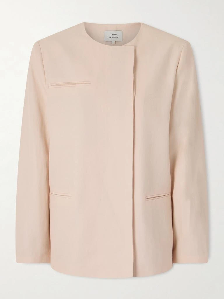 Loulou de Saison Bono Double-breasted Twill Jacket - Blush