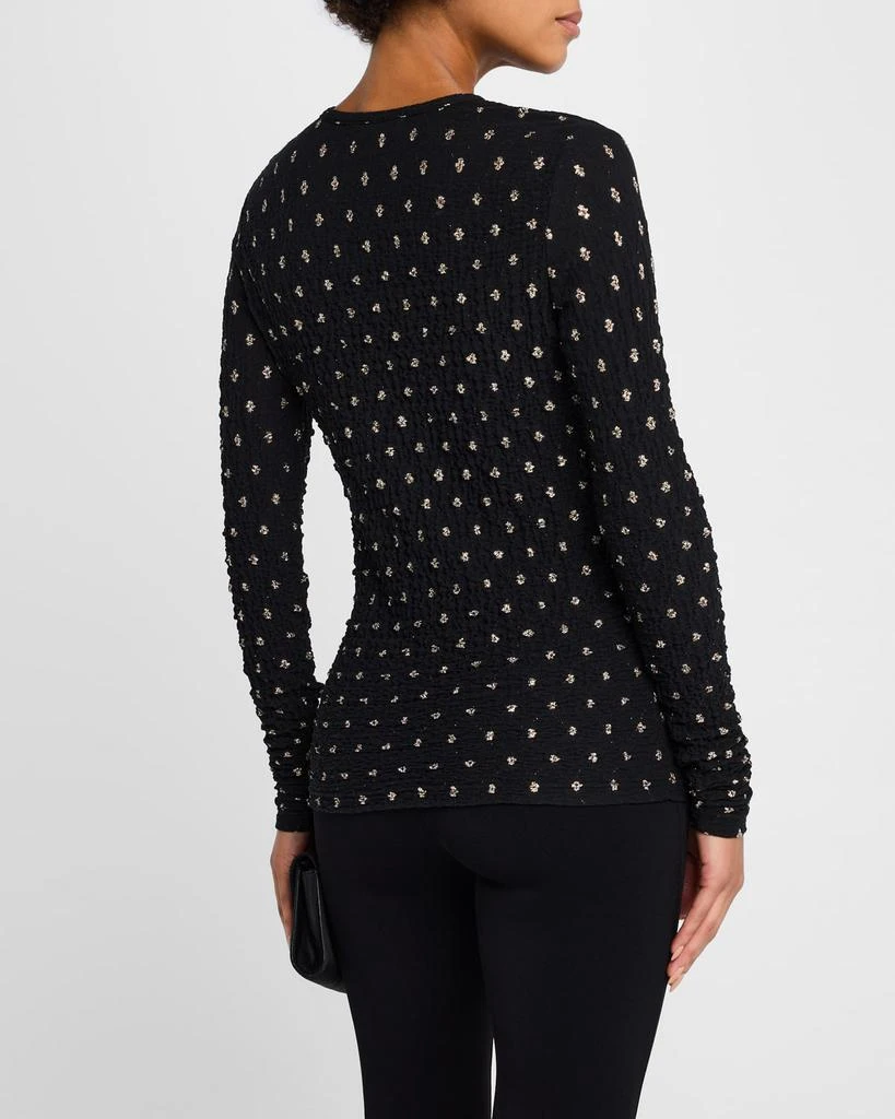FRAME Dotted Long-Sleeve Mesh Top 3
