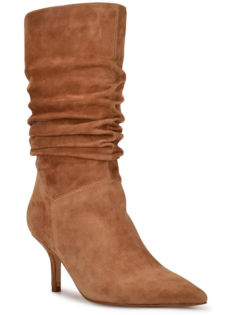 Nine West Mycki Womens Slouchy Pointed Toe Mid-Calf Boots 8