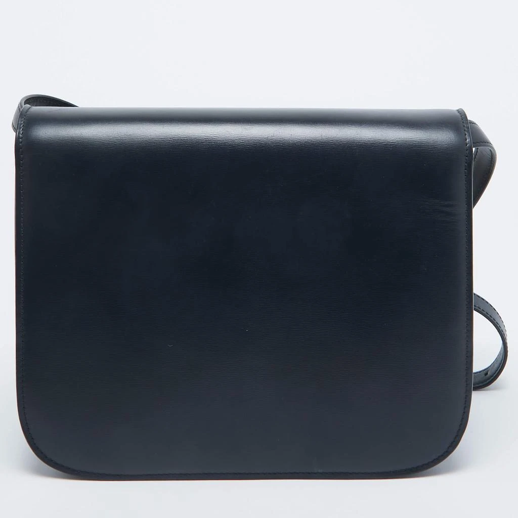 Celine Celine Navy Blue Leather Medium Classic Box Shoulder Bag 4