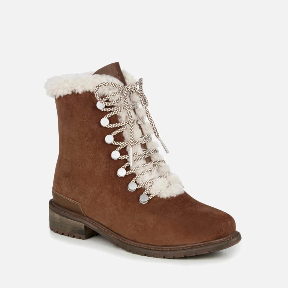 EMU Australia EMU AUSTRALIA WOMEN'S BILLINGTON WATERPROOF SUEDE LACE UP BOOTS - OAK 2