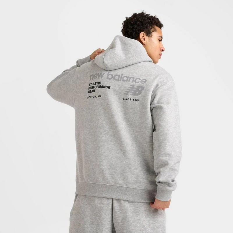 New Balance Men
s New Balance Linear Graphic Fleece Hoodie 4