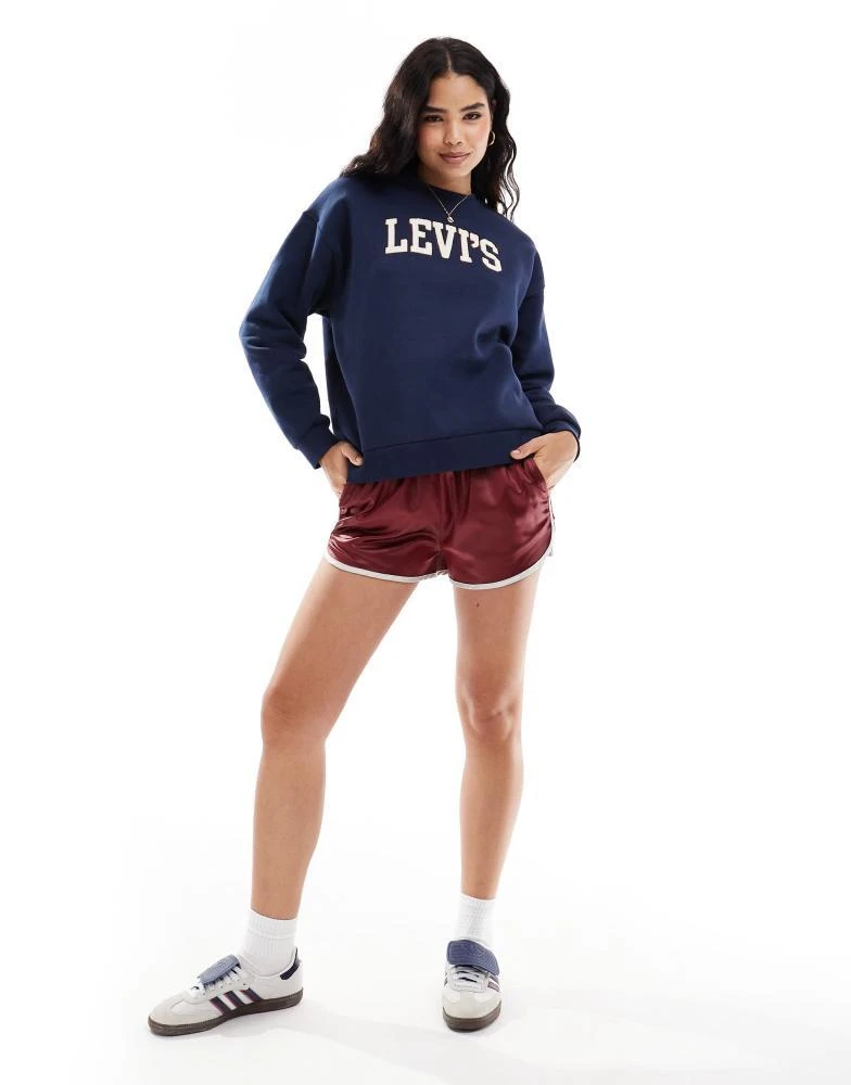 Levi's Levi's Salinas varsity chenille logo relaxed fit sweatshirt in navy 3
