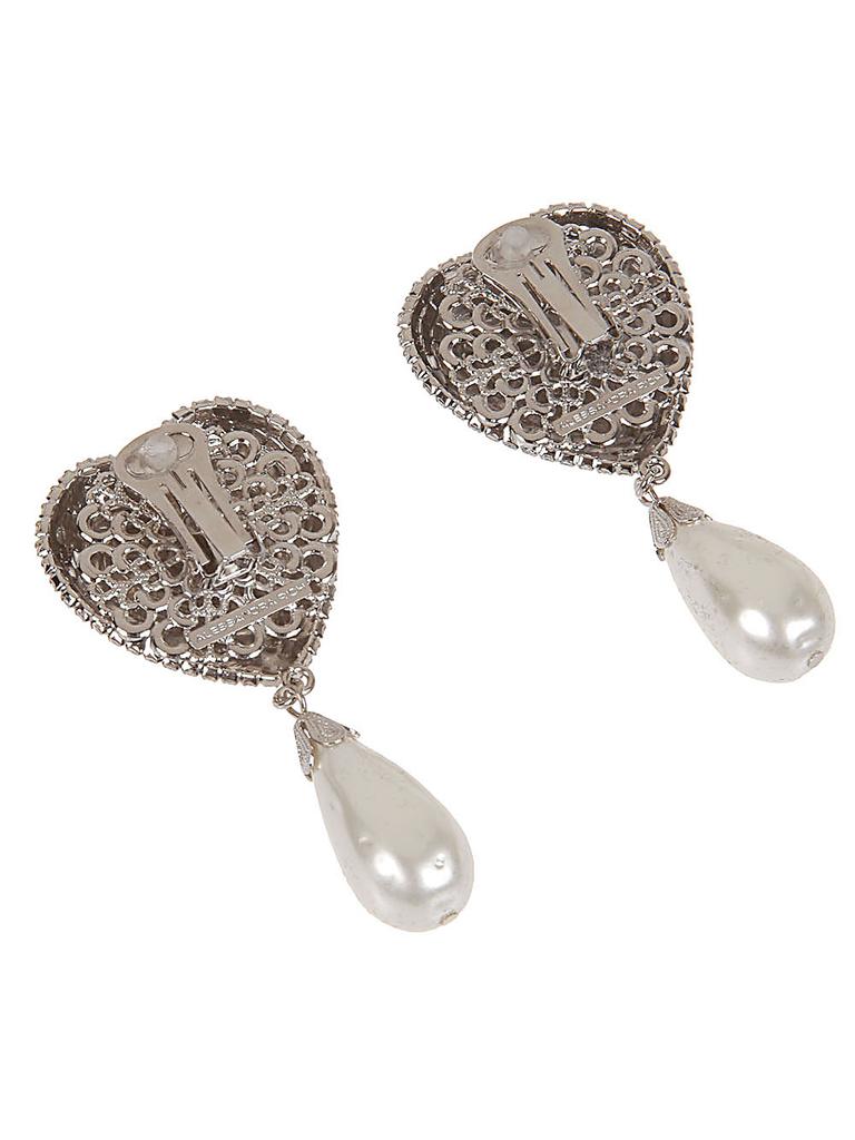 Alessandra Rich ALESSANDRA RICH - Heart-shaped Crystal Earrings