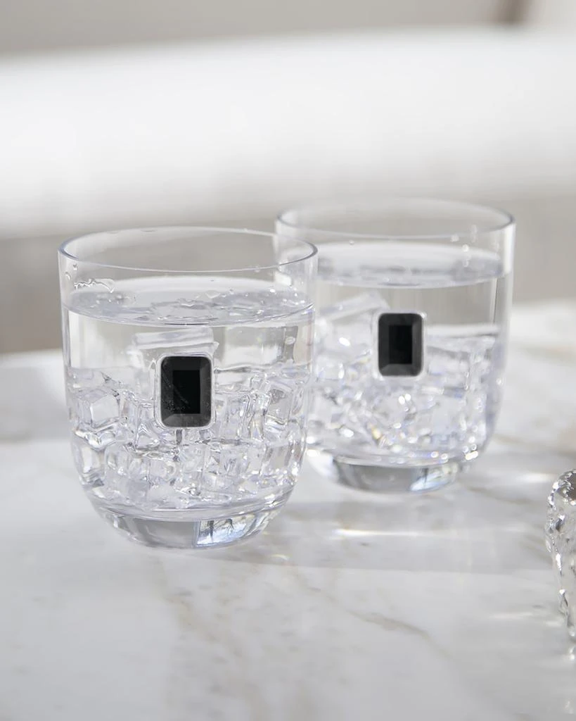 ANNA New York Luna Elevo Double Old-Fashioned Obsidian Glasses, Set of 2 2