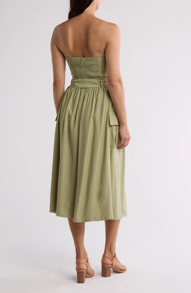 LUMIERE Sleeveless Belted Midi Dress 2